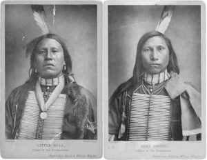 Lakota Indian Chiefs & Buffalo Bill Cody Tipi Native American History Postcard 