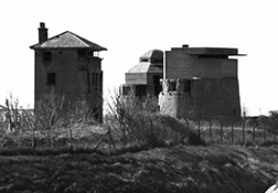Second World War fortifications guarding the docks at Sheerness on the Isle of Sheppey.