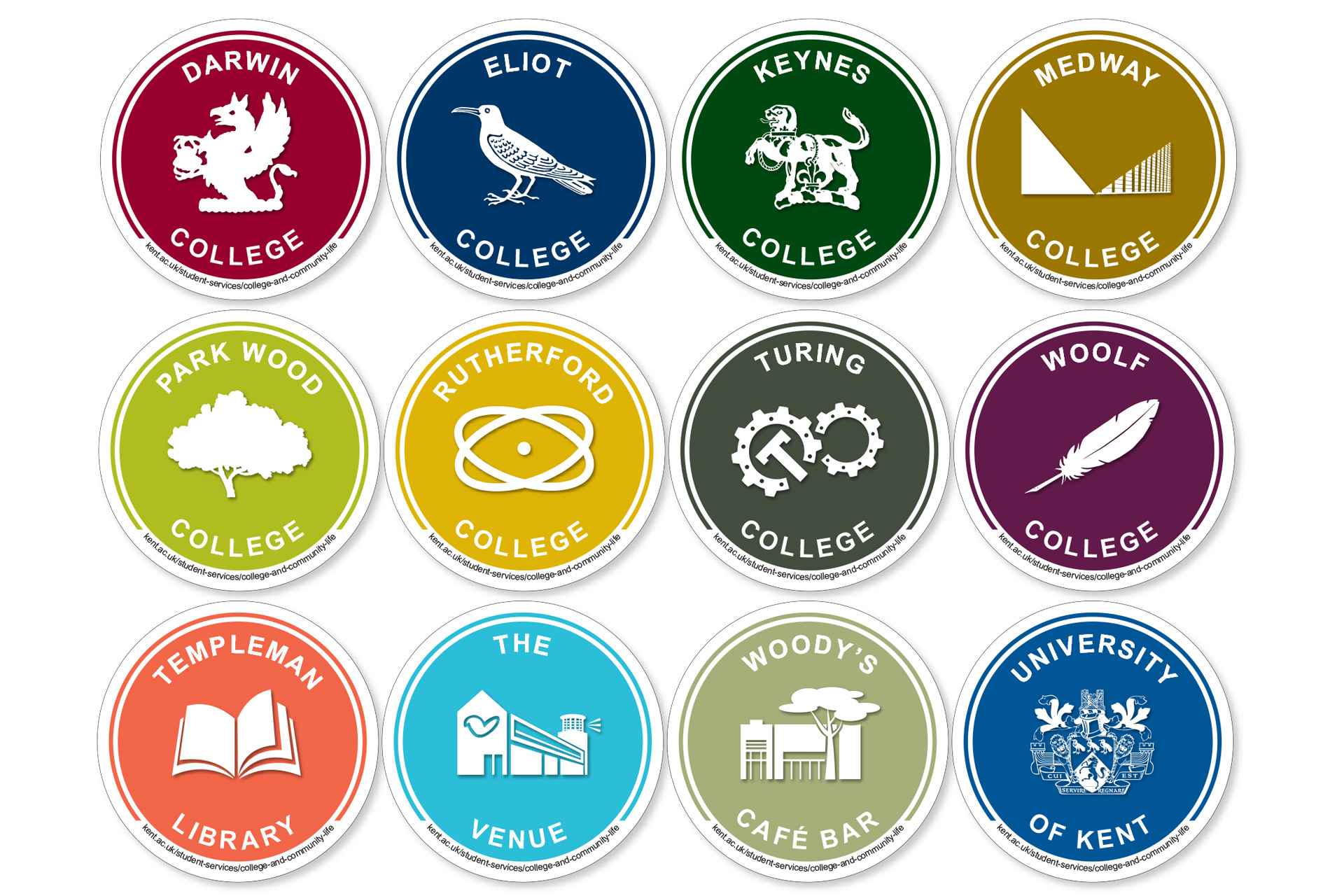 All 12 College (and other) Coasters