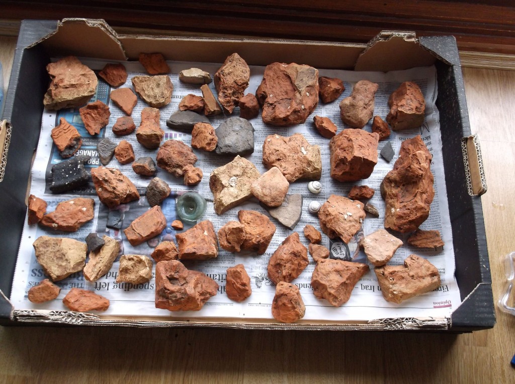 Cleaned potsherds and fragments. The only time it's acceptable to have your crockery in pieces in the sink