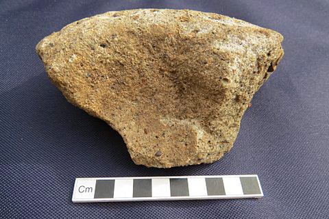 Quern-stone, found on the site near Hatcliffe.