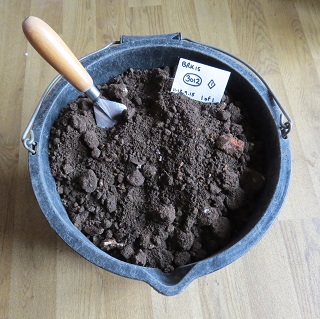 Collected soil from Jonathan's dryer