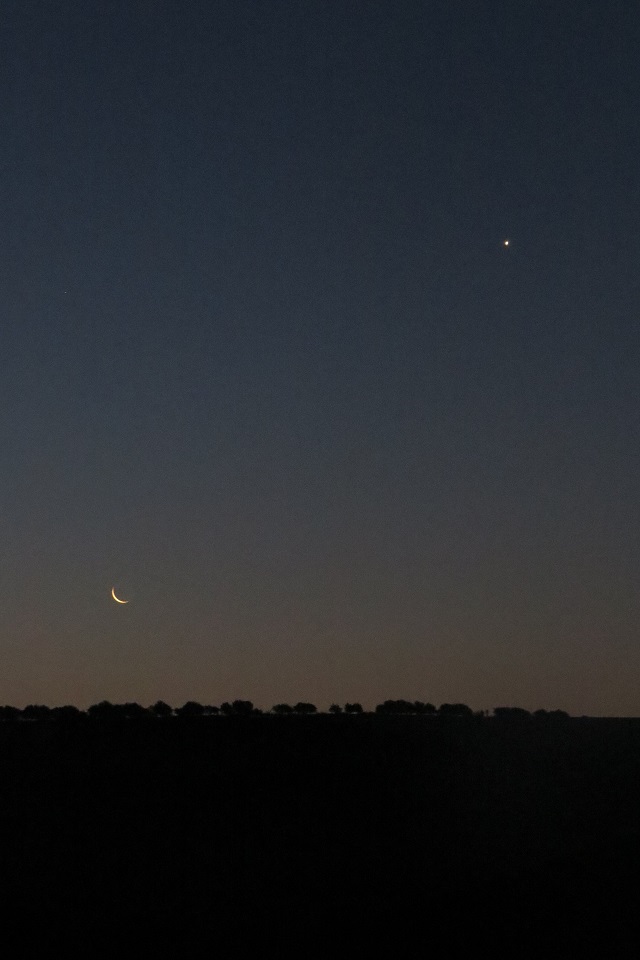 The Moon and Venus at Dawn