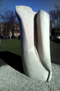 Split of Reason - Sculpture by Patrick Crouch on Kent campus