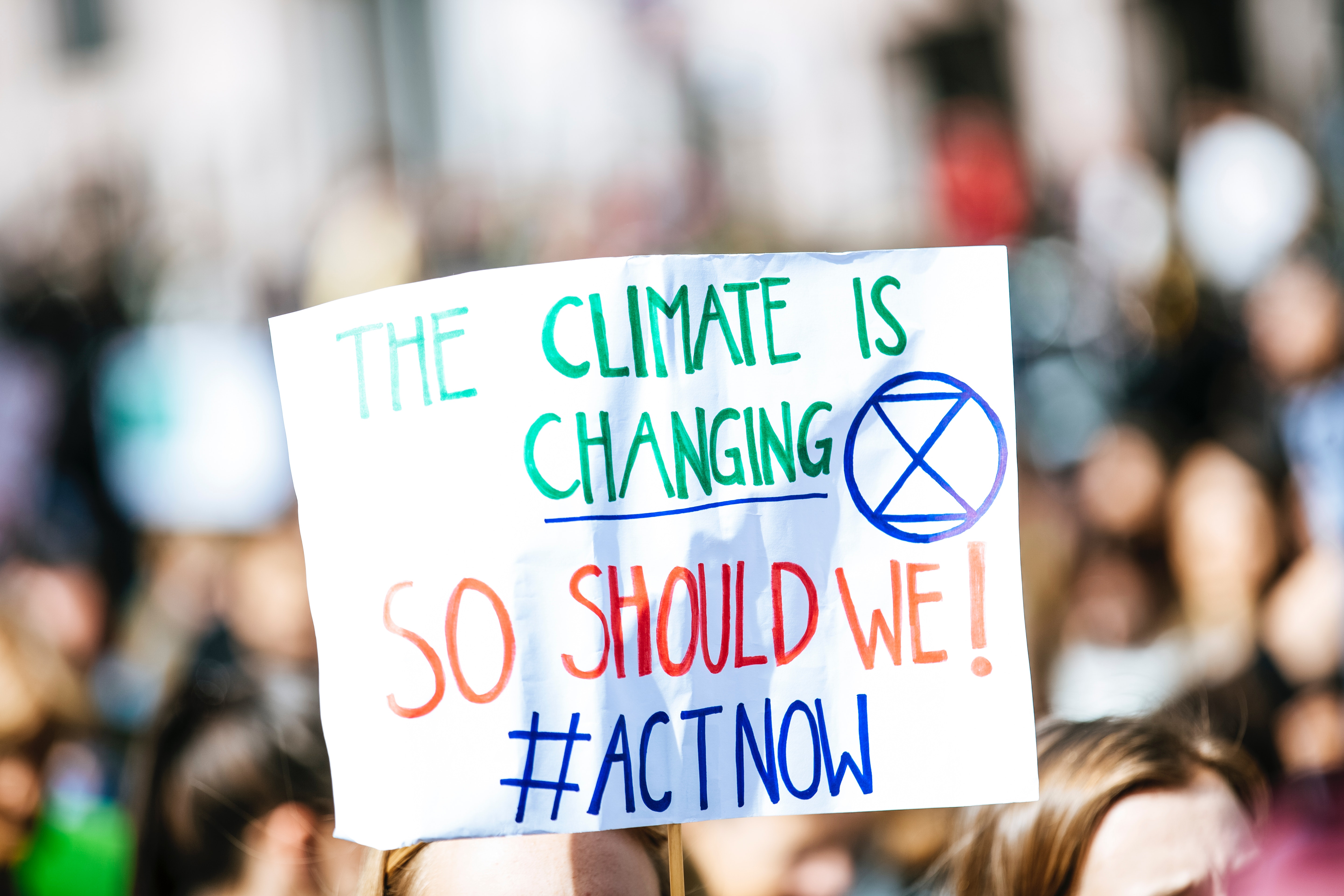 A climate protest