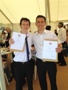 Thomas Cheetham and Thomas Davies were announced as winners of the, 'Best Final Year Dissertation (War Studies)' prize 
