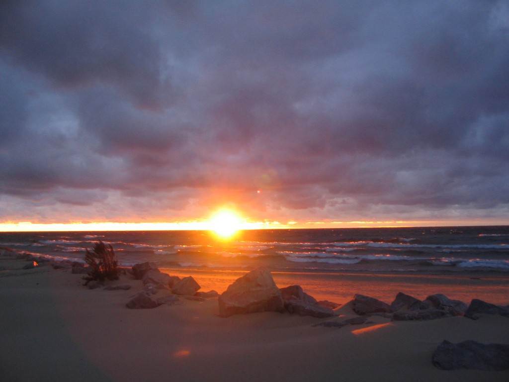 Sunset over Lake Michigan from Empire