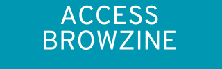 White text against a blue background. The text reads 'Access Browzine'