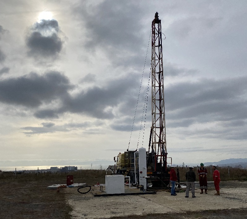 An image of gas drilling at the firm Henry is taking his placement at