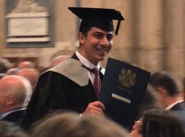 A photo of Moata's graduation