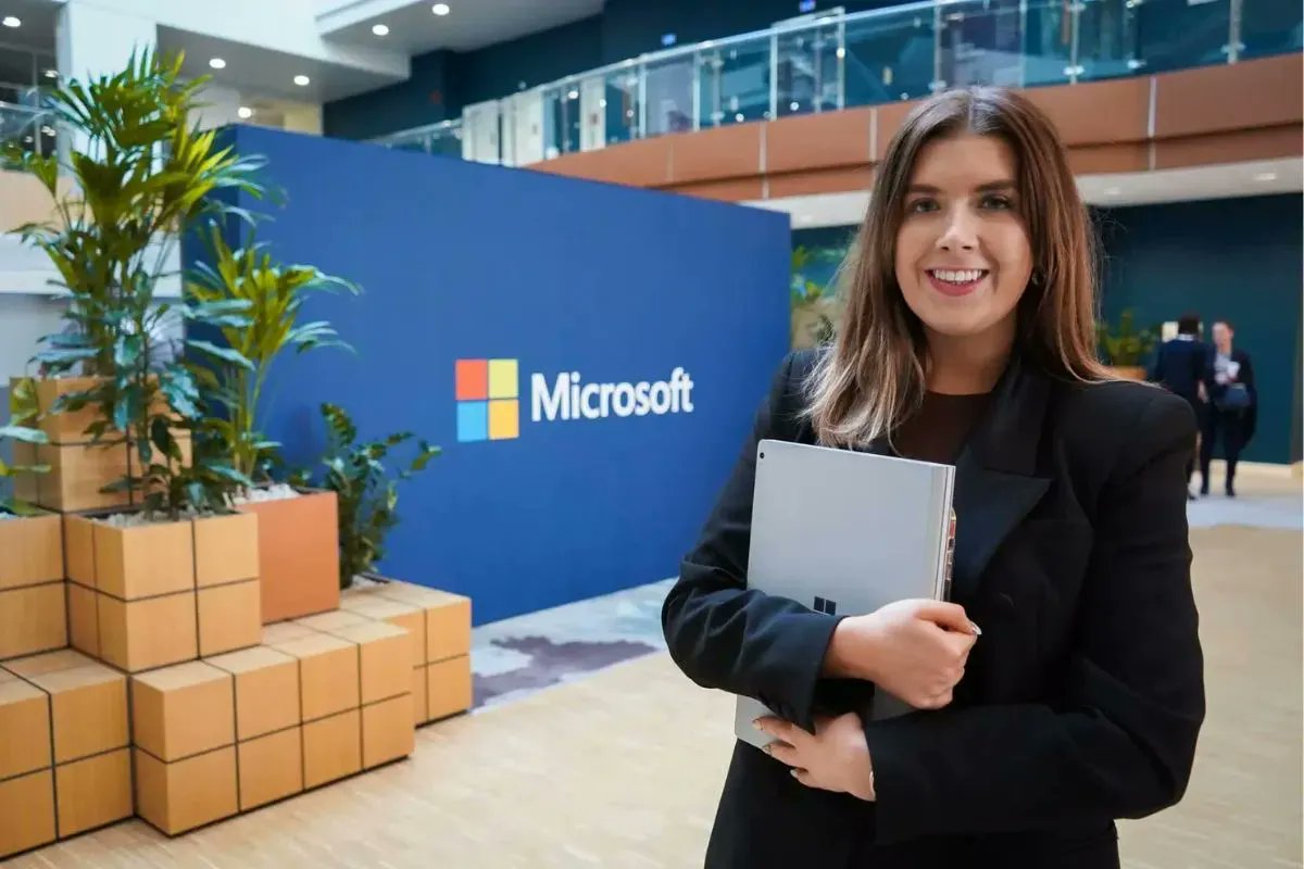 a photo of Ruby Hamilton at Microsoft HQ