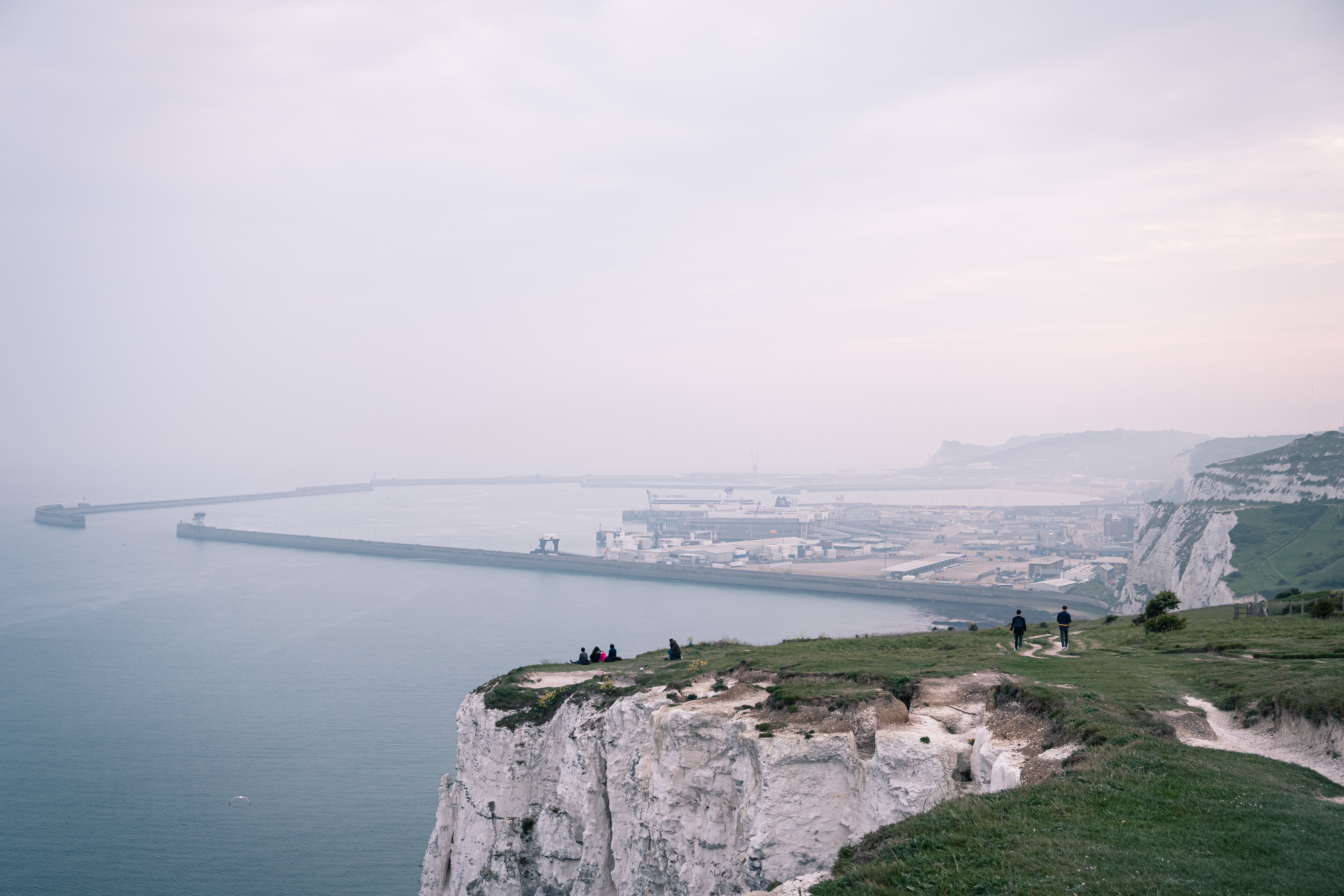 View of the Port of Dover from the cliffs