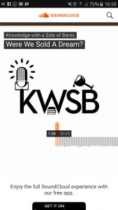 An image of the KWSB radio show on soundcloud