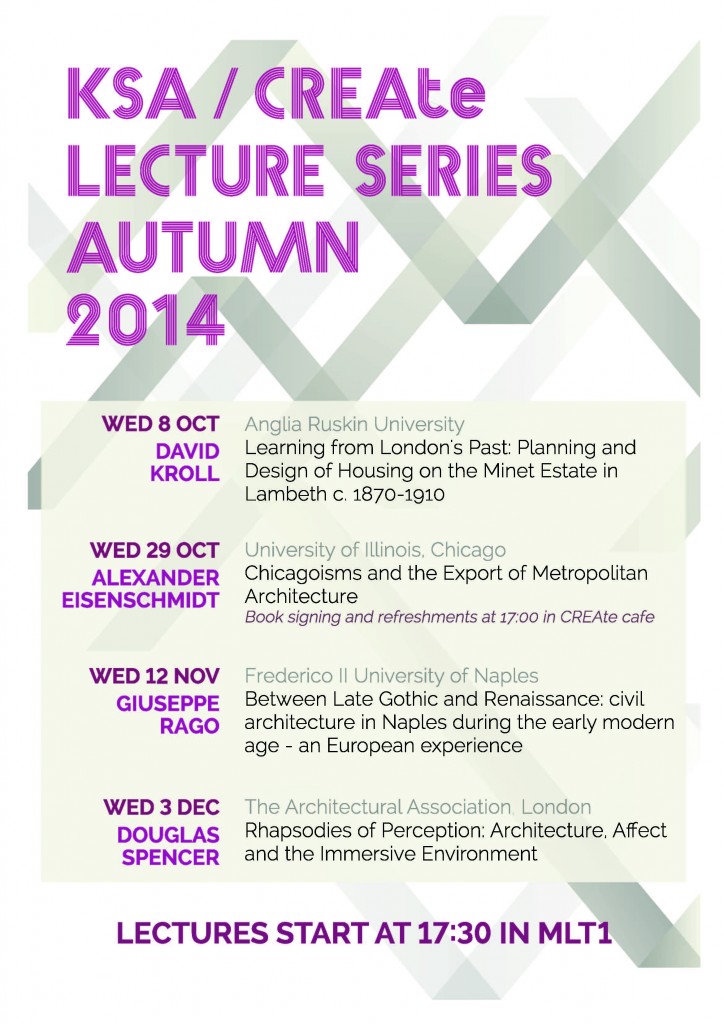 CREAte Open Lectures Autumn 2014