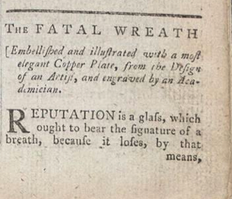 fatal wreath title and engraving info