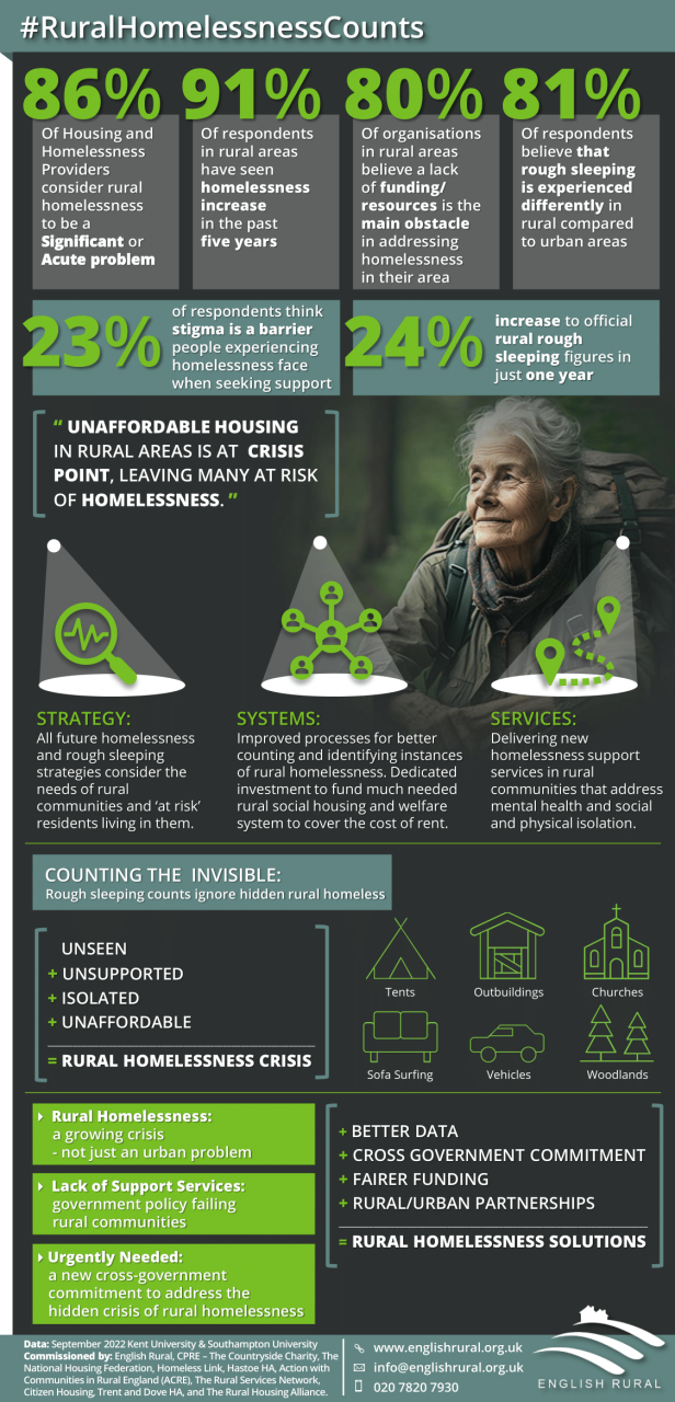 Info graphic on rural homelessness