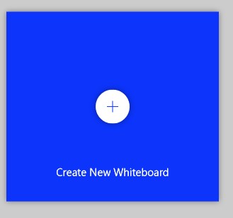 A screenshot of the button to create a new Whiteboard