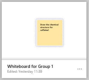 A screenshot of the renamed whiteboard in the dashboard