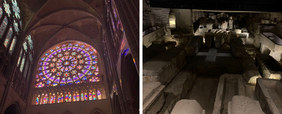 An image of the rose windows and the martyrium of Saint-Denis