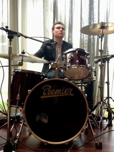 Drumming up business: Cory Adams
