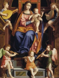 Luini: Madonna and Child Enthroned with Angels