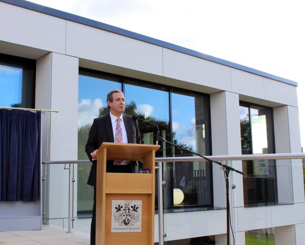 The Right Hon Charles Wigoder at the launch of the new building. Image: Kent Law Campaign