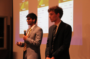 Cesare and Rayyan presenting the project at Virginia Tech, USA