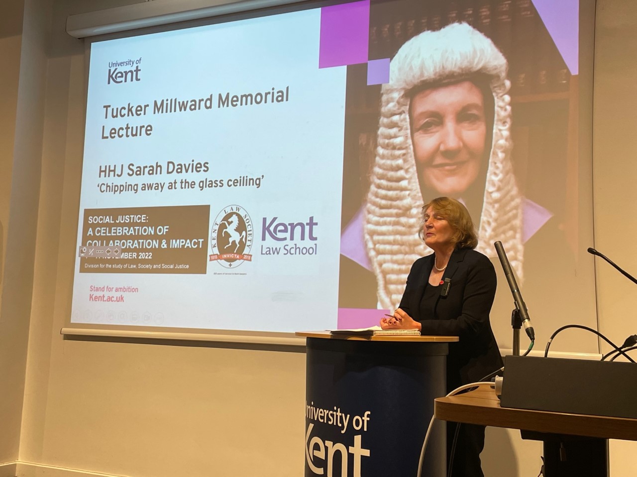 A photo from the Tucker Millward Memorial Lecture.