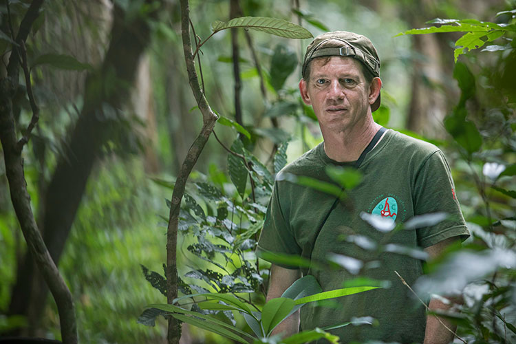 Dr Ian Singleton in the jungle