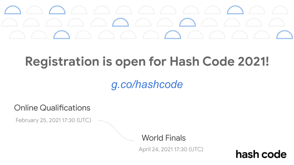 Google Hashcode registration image