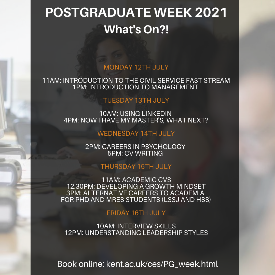 postgraduate week poster