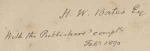 Publisher's note to H.W. Bates