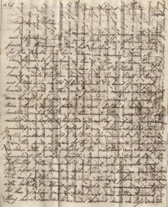William usually over-wrote his letters to make the most of available paper
