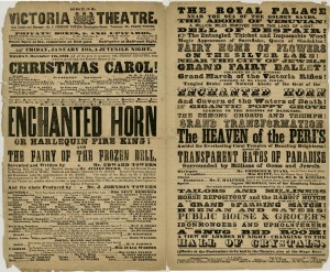 Playbill advertising 'A Christmas Carol' at the Royal Victoria Theatre, December 1862