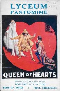 Book of Words for the Lyceum pantomime 'Queen of Hearts', 1927-1928