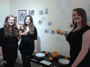 Students with their orange poll