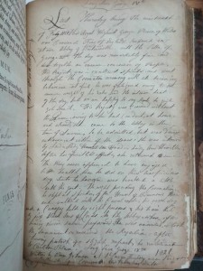 Manuscript notes about the coronation of George IV