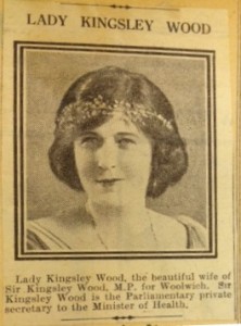 Agnes Wood, in 1923. Agnes was an independent woman prior to her marriage, and wrote articles to support her husband's cause to new, female voters in 1918.