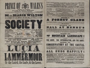 Playbill for Society at the Prince of Wales