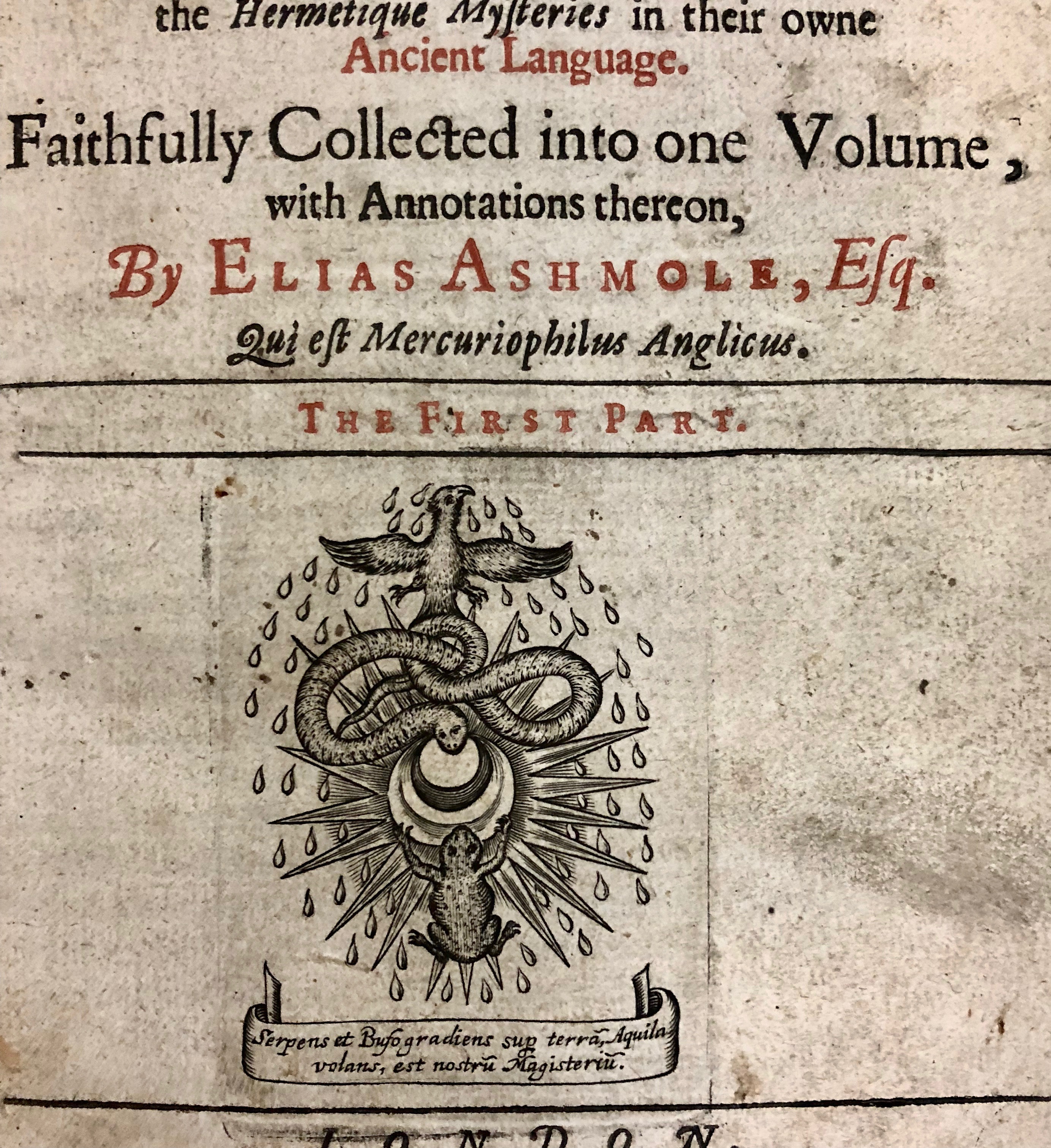 Printer's device from 'Theatrum chemicum Britannicum' by Elias Ashmole, 1652, London. (Maddison Collection 1A11, F10444300)
