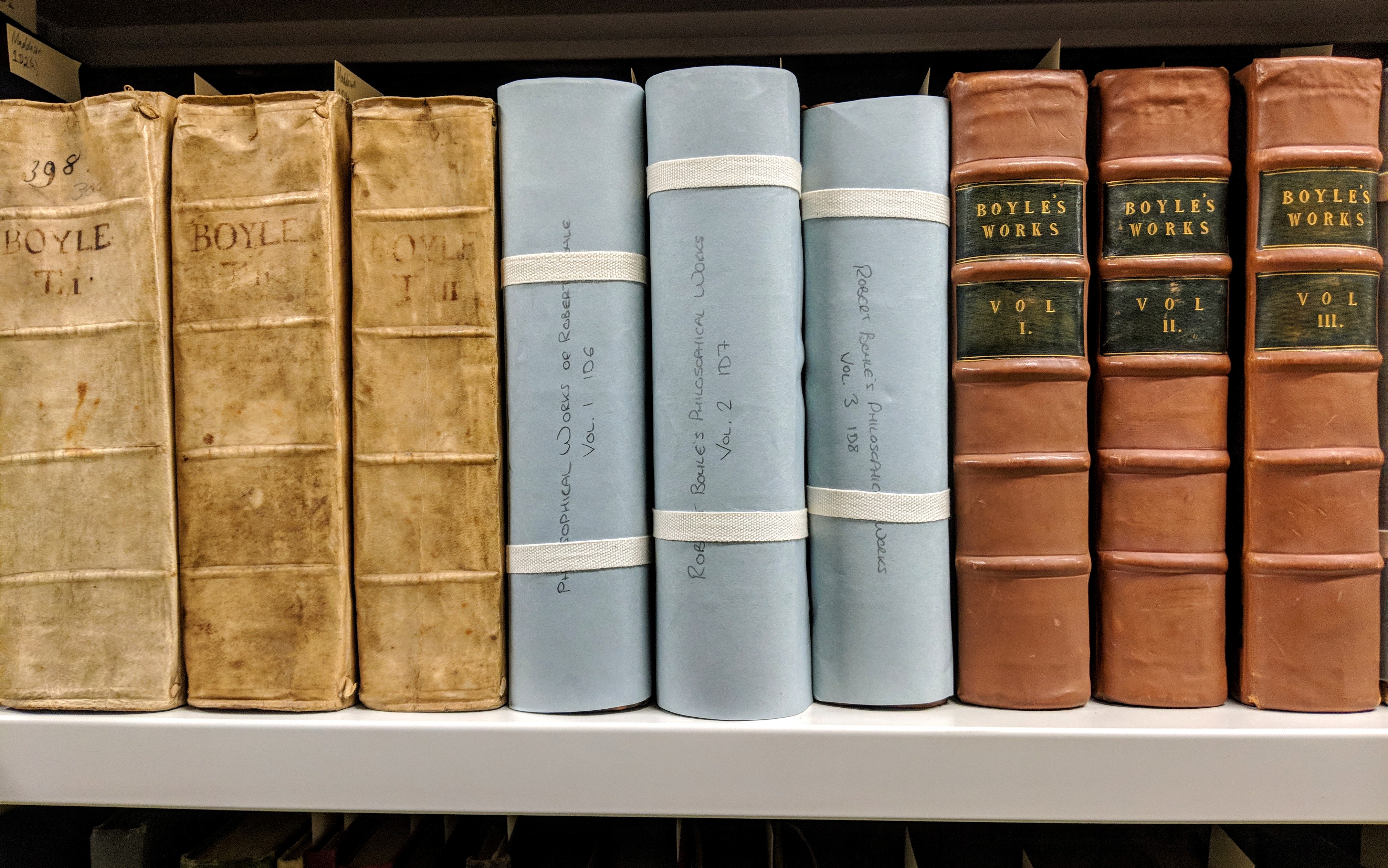 Row of books in the Maddison collection