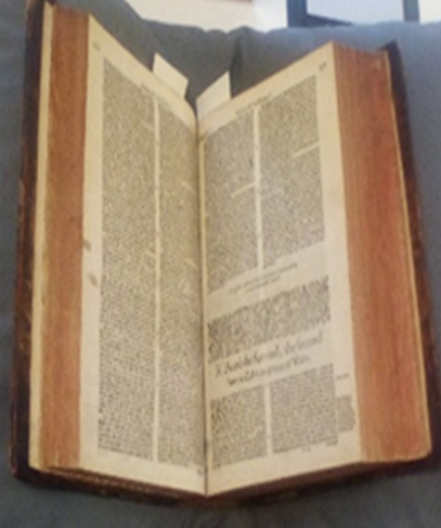 this image shows the inside of the book—specifically, the start of the section about Richard II. Though the book is centuries old, the print is surprisingly legible.