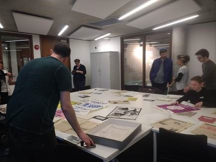 Youth groups exploring the Gulbenkian archive