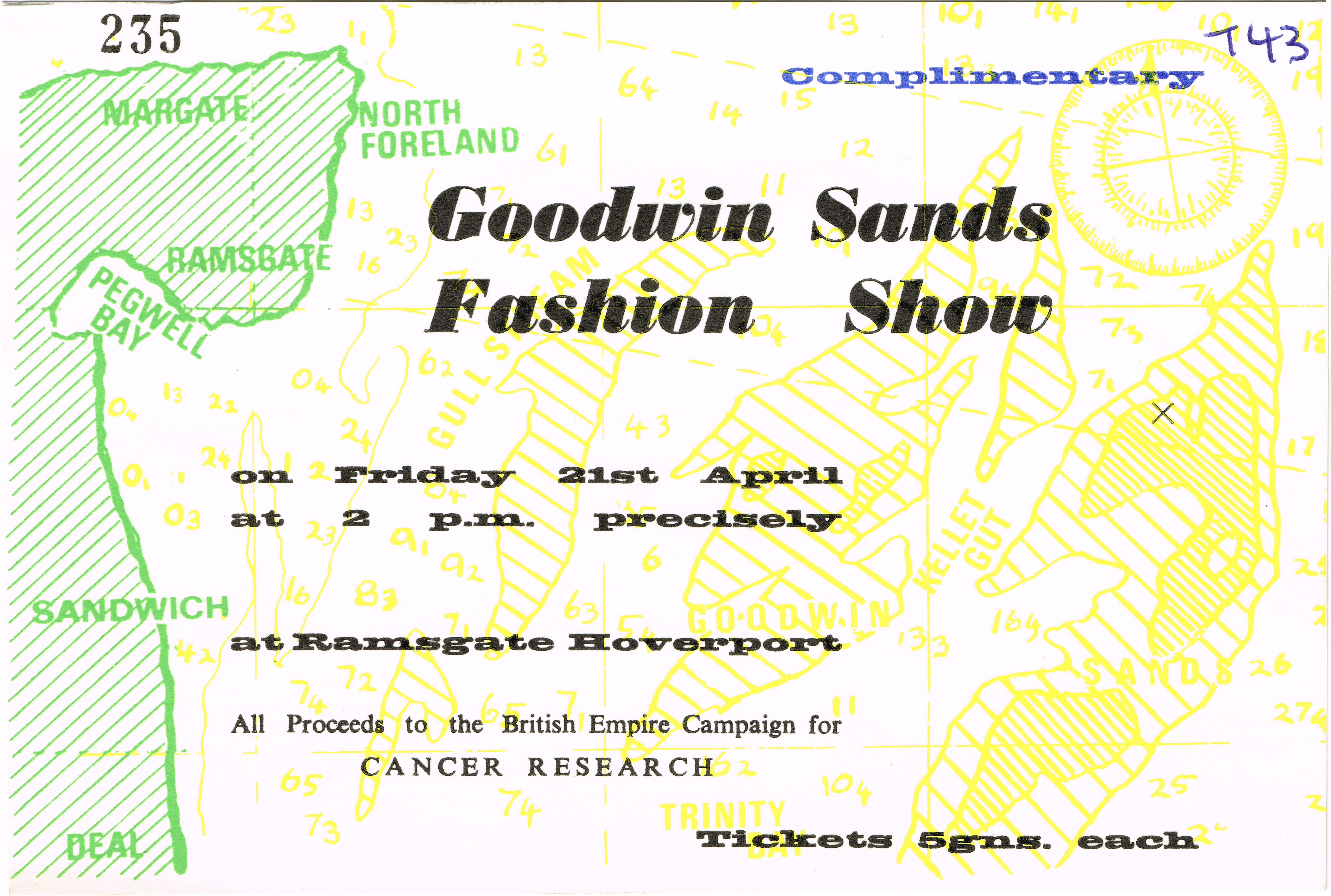 Advert for Goodwin Sands Fashion Show, printed by the Martell Press