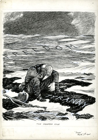 E.H. Shepard, 'The doomed isle', Punch, 7th March 1945 (ES0064)