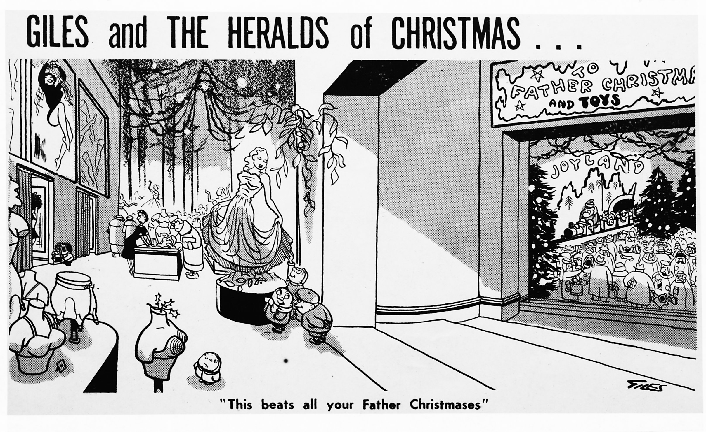 "This beats all your Father Christmases." - Carl Giles, Daily Express, 11 December 1956 (Image ref: GAN0166)