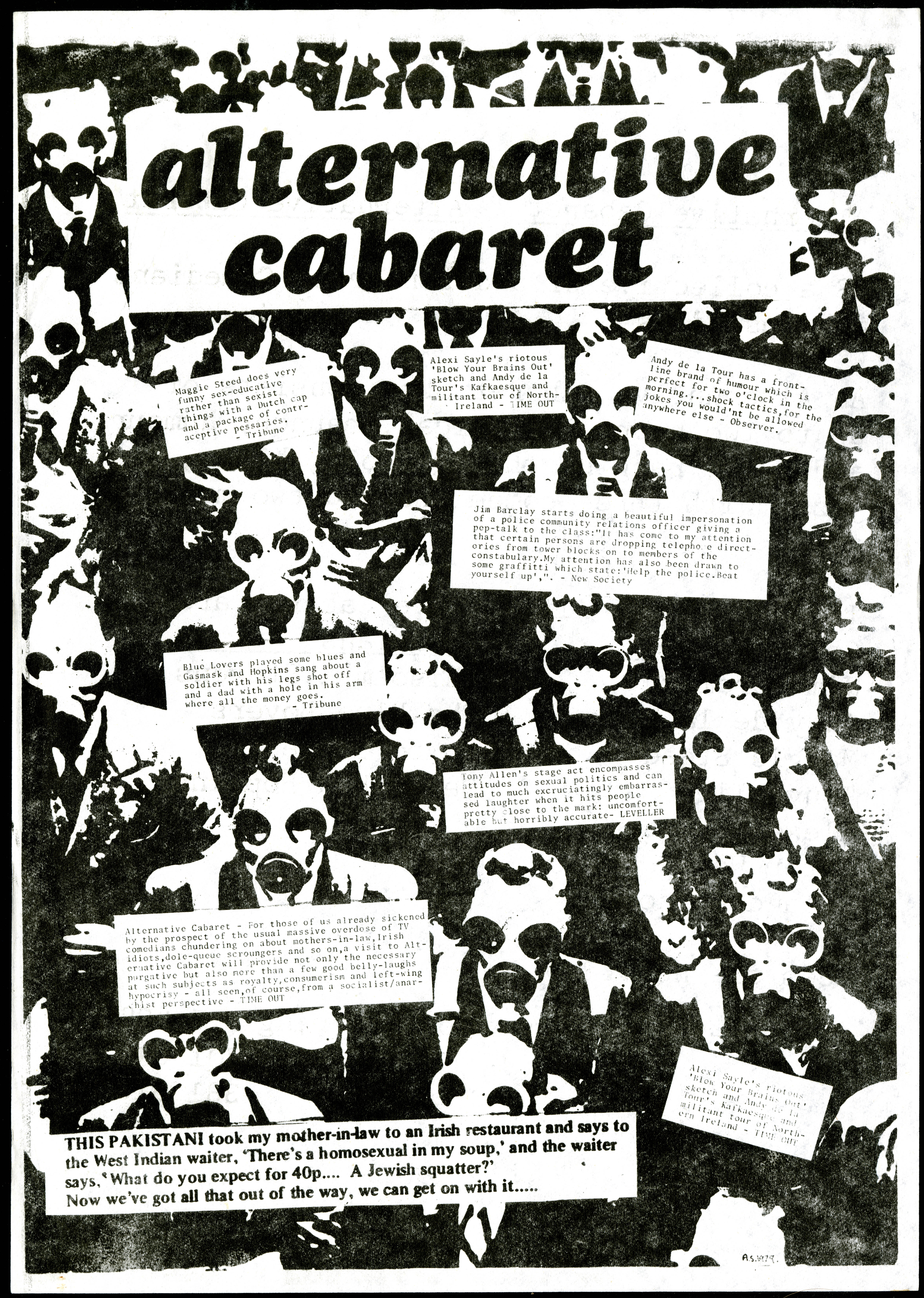 Flyer advertising the Alternative Cabaret collective
