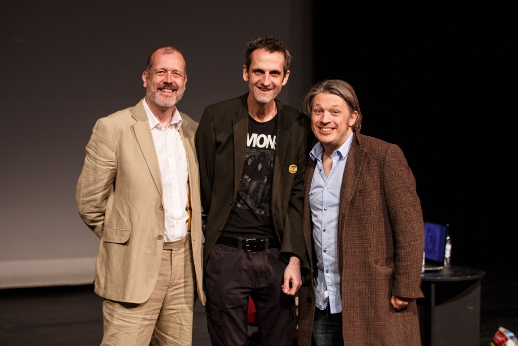 Nick Hiley (Head of Special Collections), Olly Double (Head of Drama) and Richard Herring
