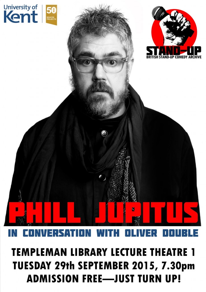'Phill Jupitus in conversation with Olly Double' poster