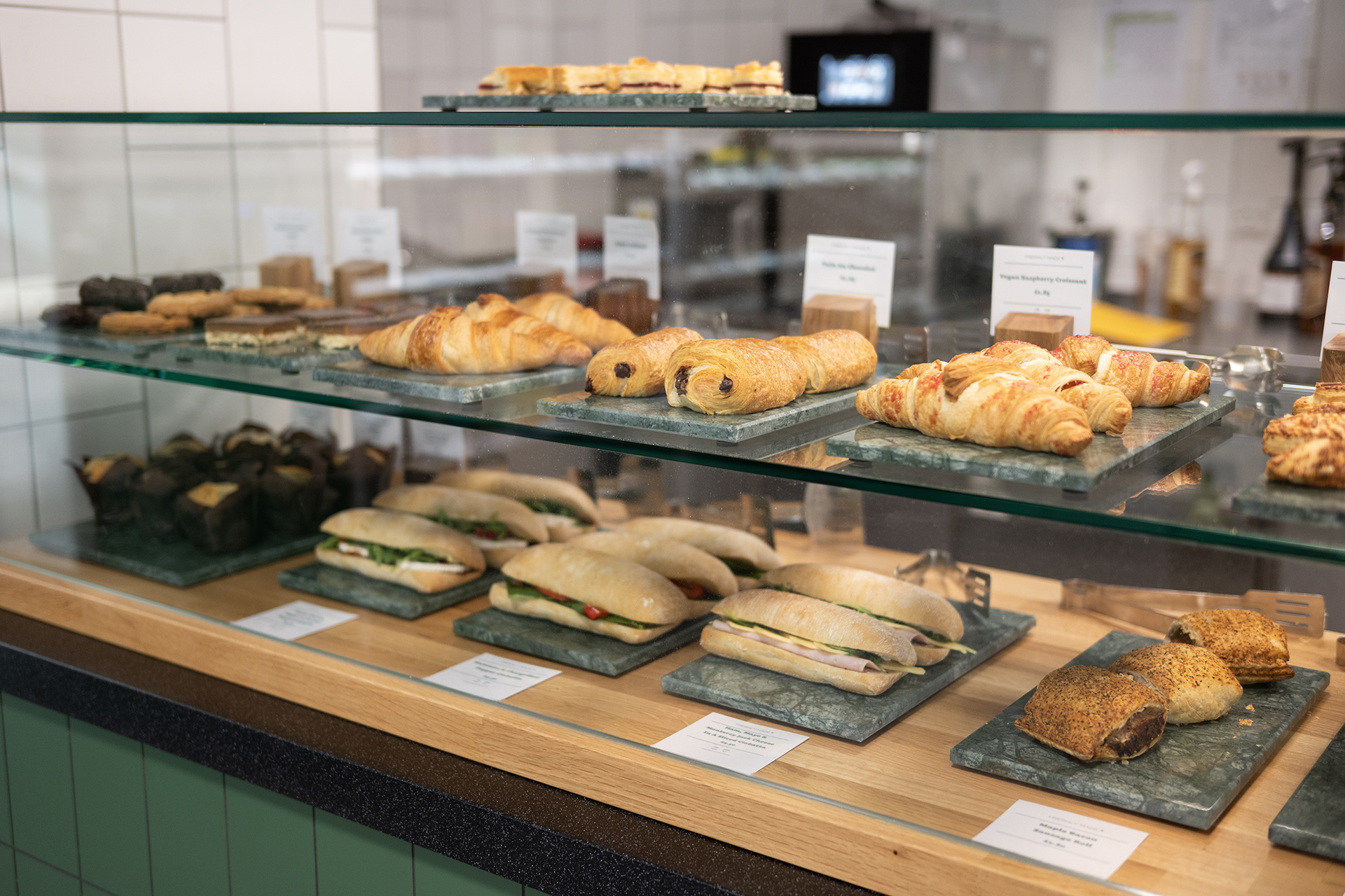 Sibson Café fresh Grab and Go pastries and paninis